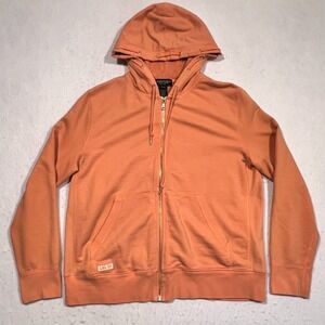 VTG Y2K LRL 67 Ralph Lauren Full Zip Terry Hoodie‎ Jacket Salmon Orange Size M